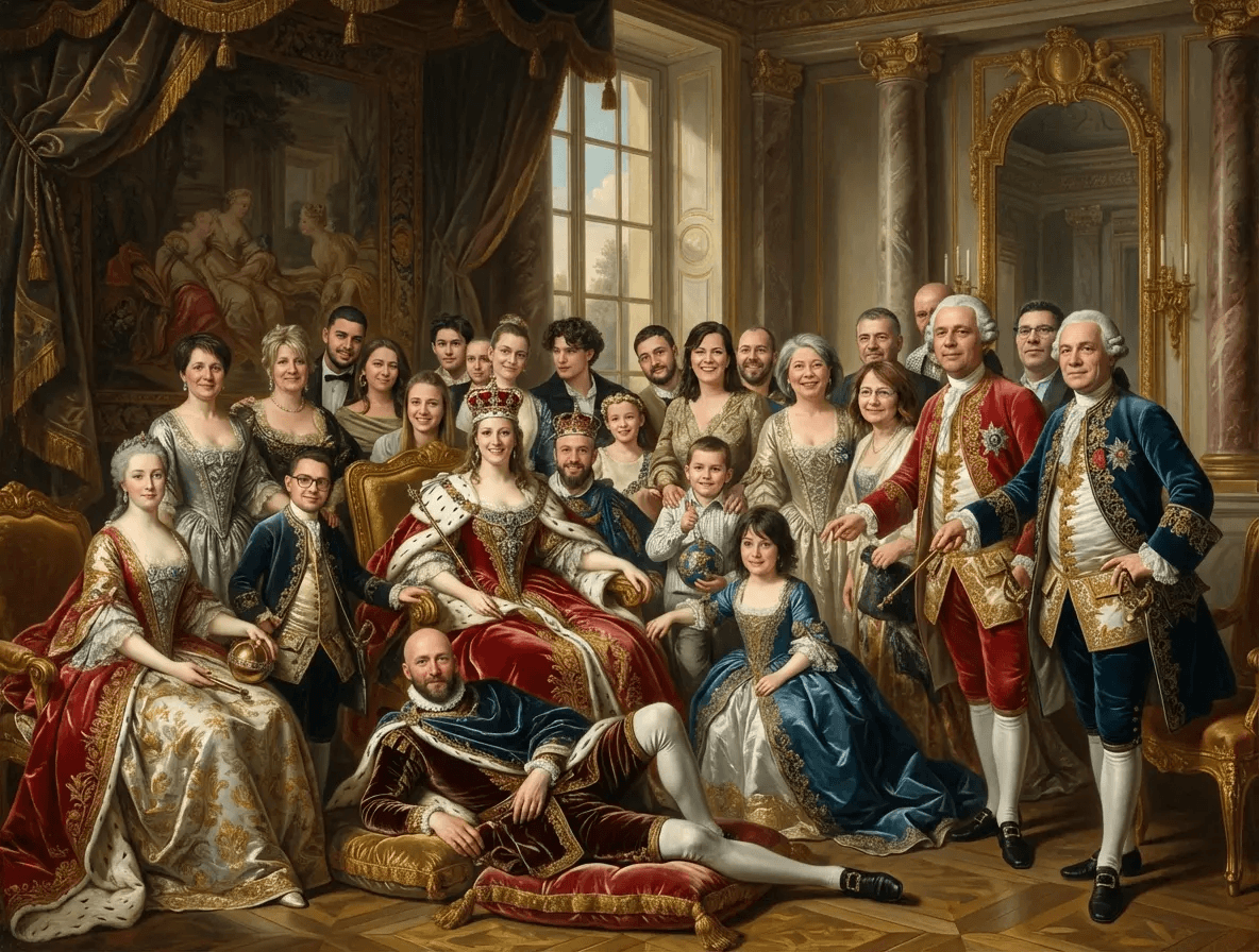 Family portrait in renaissance style