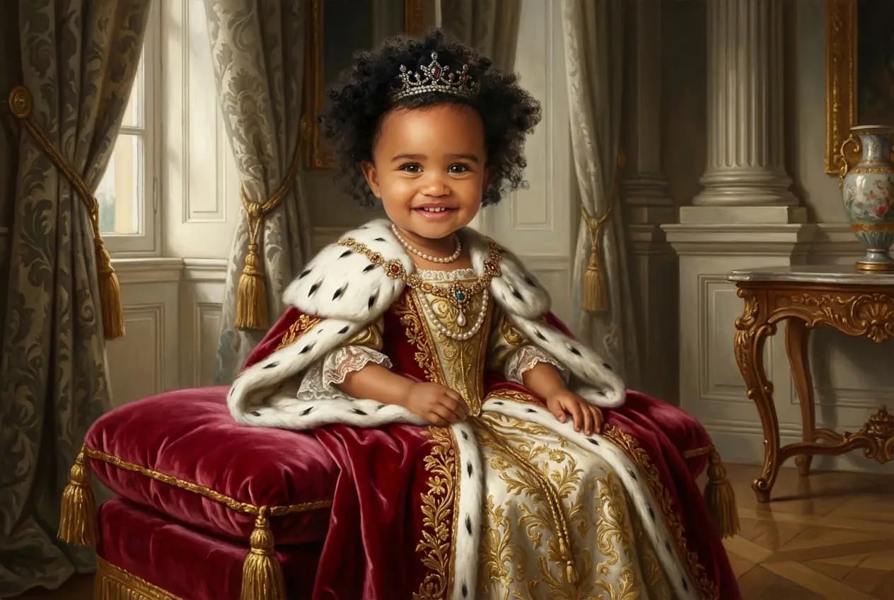 Child portrait in noble style